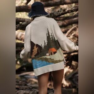 Anthropologie daily practice So Camp Cardigan Sweater
